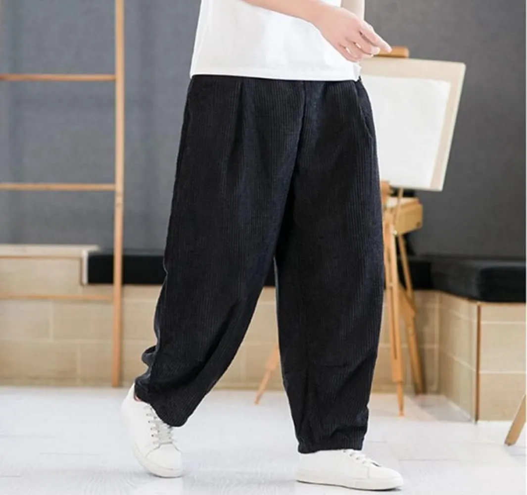 Depslee Baggy Hip Hop Streetwear Harem Pants for Men,Casual Fashion Elastic Waist Dance Skateboard Sweatpants