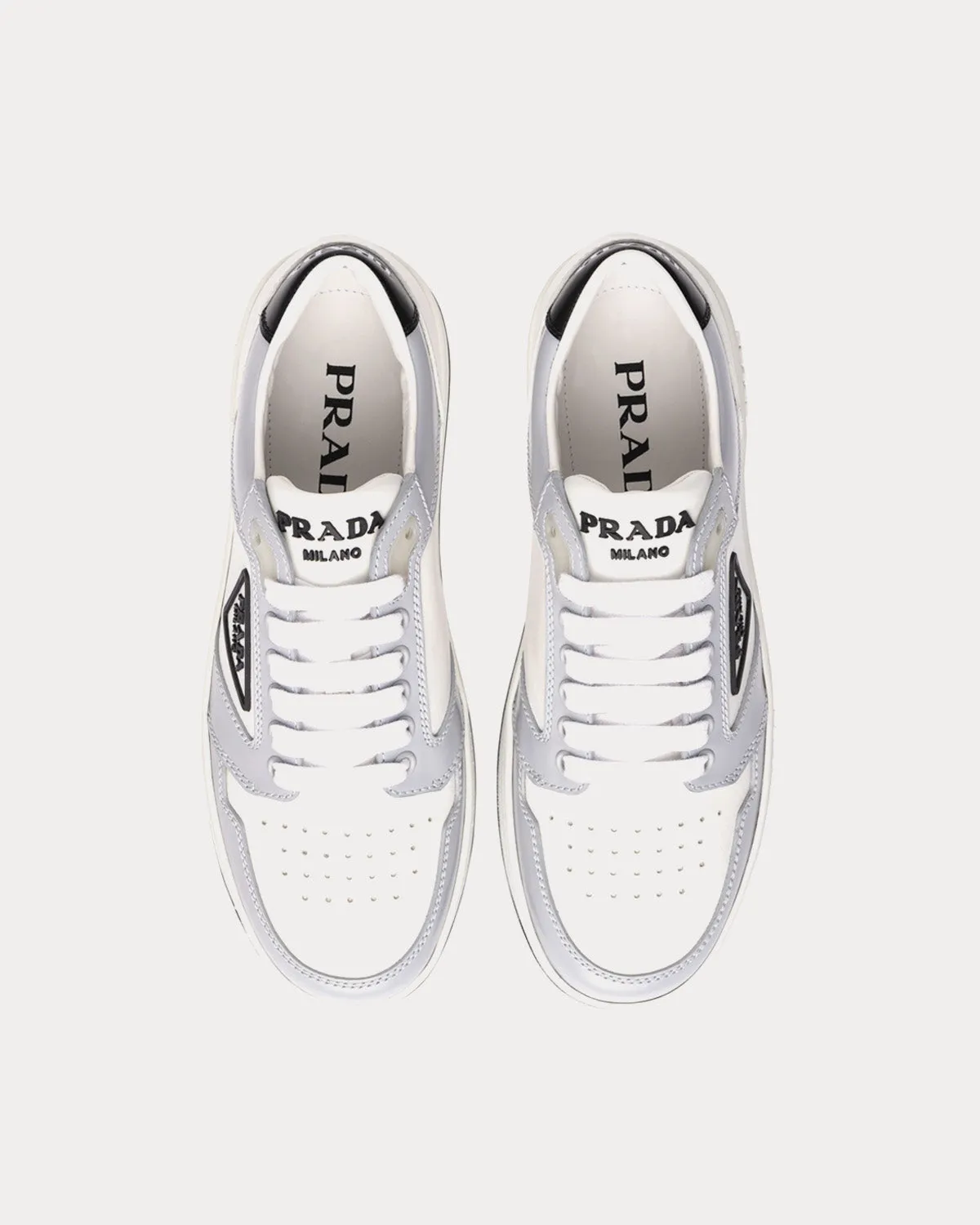 District White / Cornflower Blue Low Top Sneakers