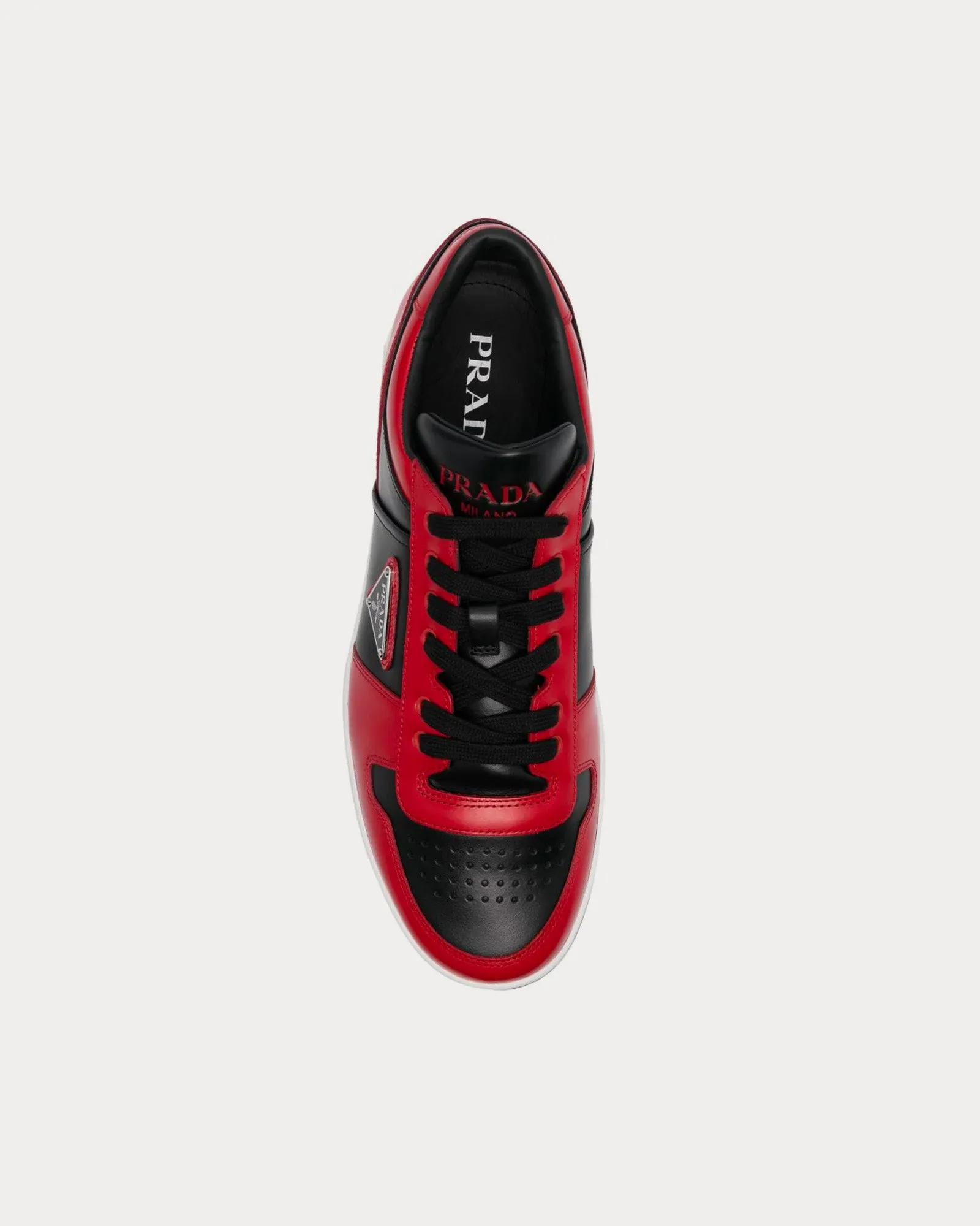 Downtown Leather Red / Black Low Top Sneakers