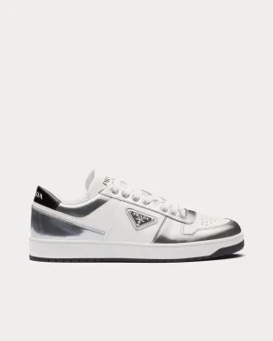 Downtown Leather White / Silver Low Top Sneakers