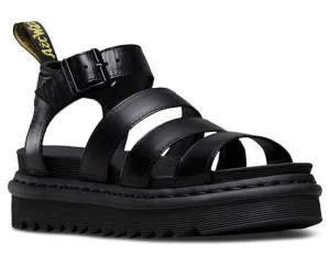 Dr. Martens Blaire Chunky Black Sandal Buckle 3 Strap