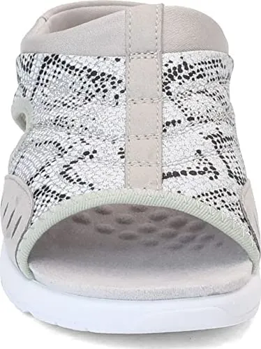 Easy Spirit Women's Traciee Slide Sandal  Color Silver Snake Print Size 8M