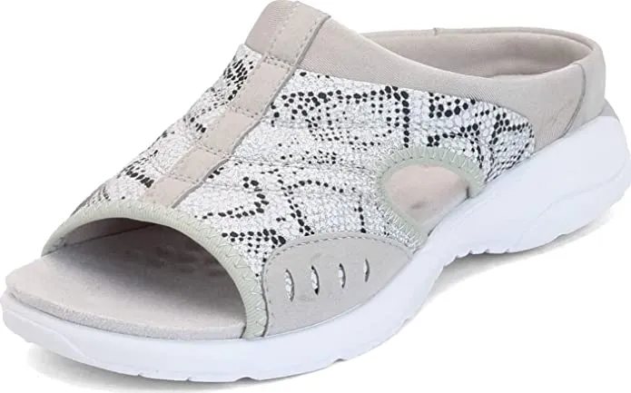 Easy Spirit Women's Traciee Slide Sandal  Color Silver Snake Print Size 8M