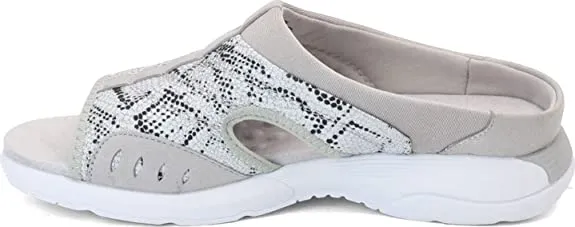 Easy Spirit Women's Traciee Slide Sandal  Color Silver Snake Print Size 8M