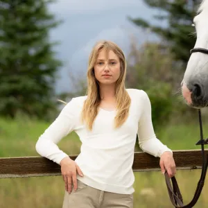 Essential V-Neck Sweater - Birch - Ladies