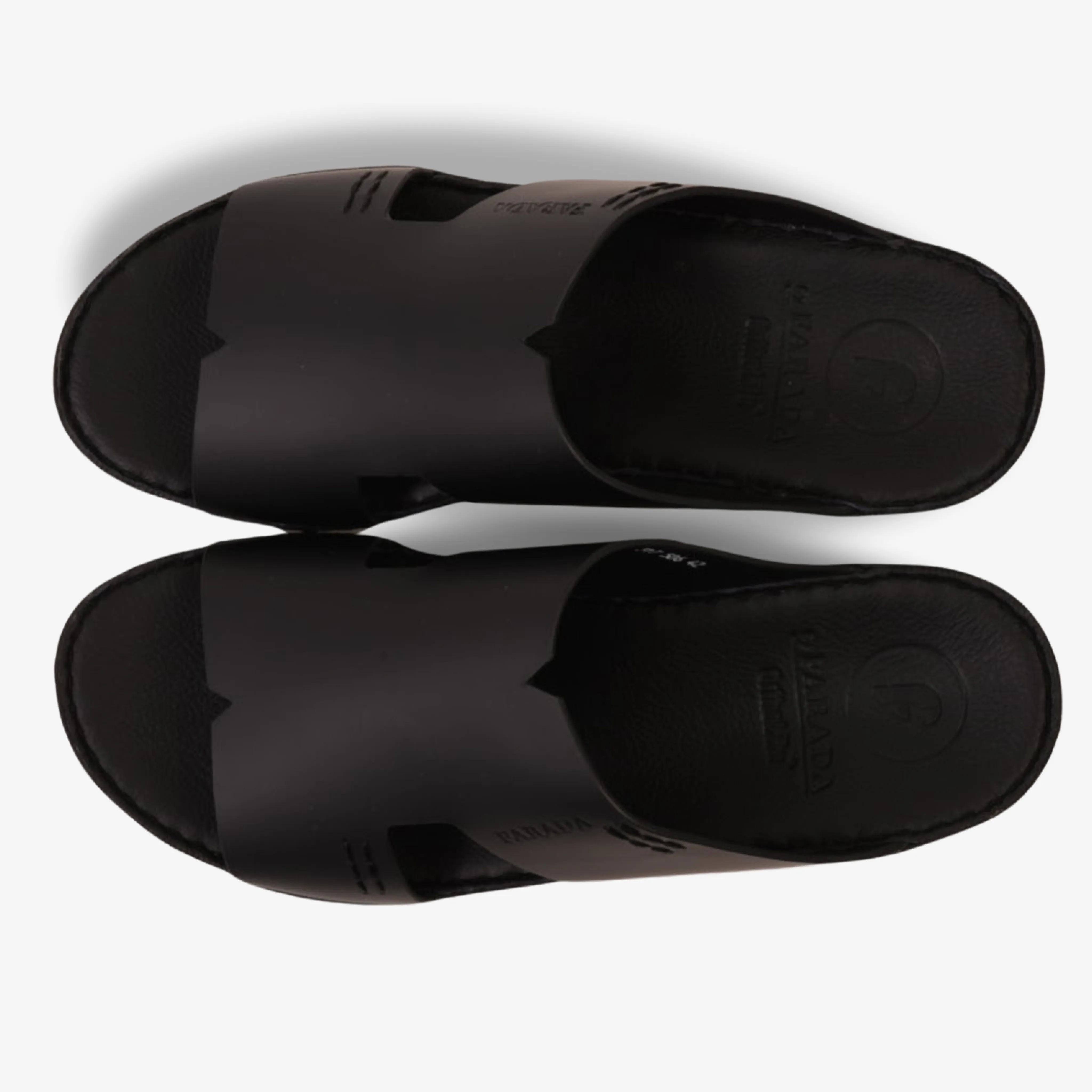 FARADA CLASSIC MENS LEATHER SANDALS BLACK