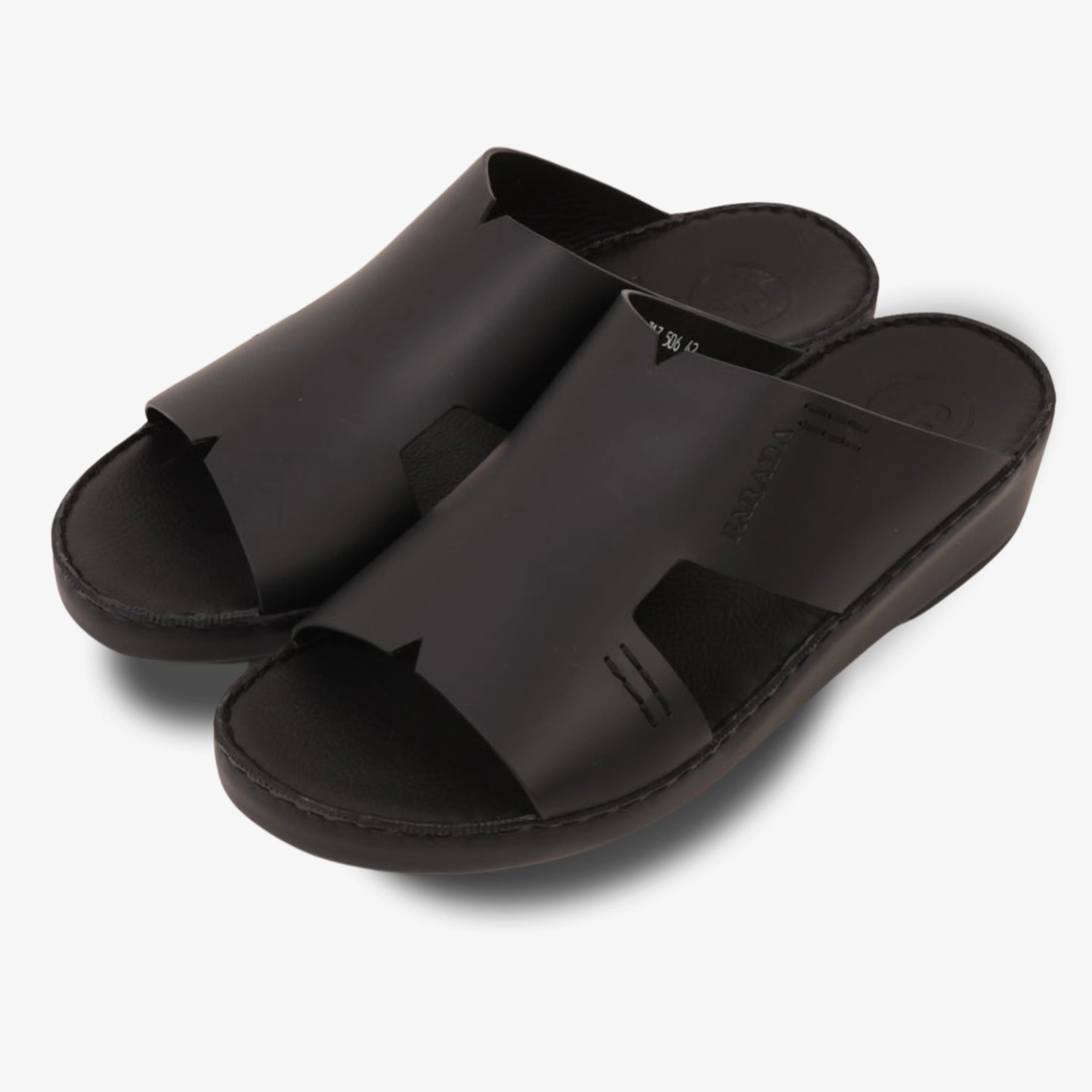 FARADA CLASSIC MENS LEATHER SANDALS BLACK