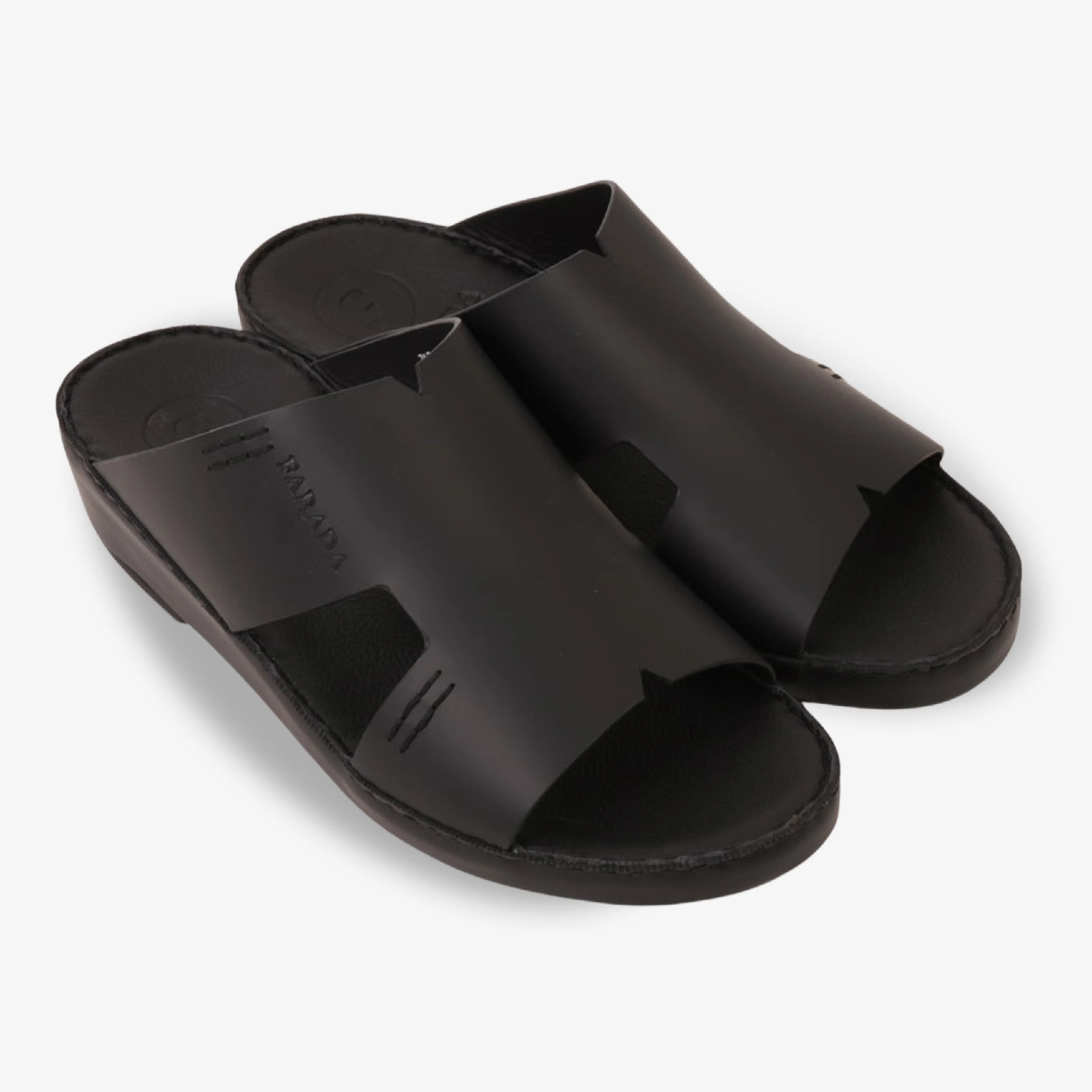 FARADA CLASSIC MENS LEATHER SANDALS BLACK