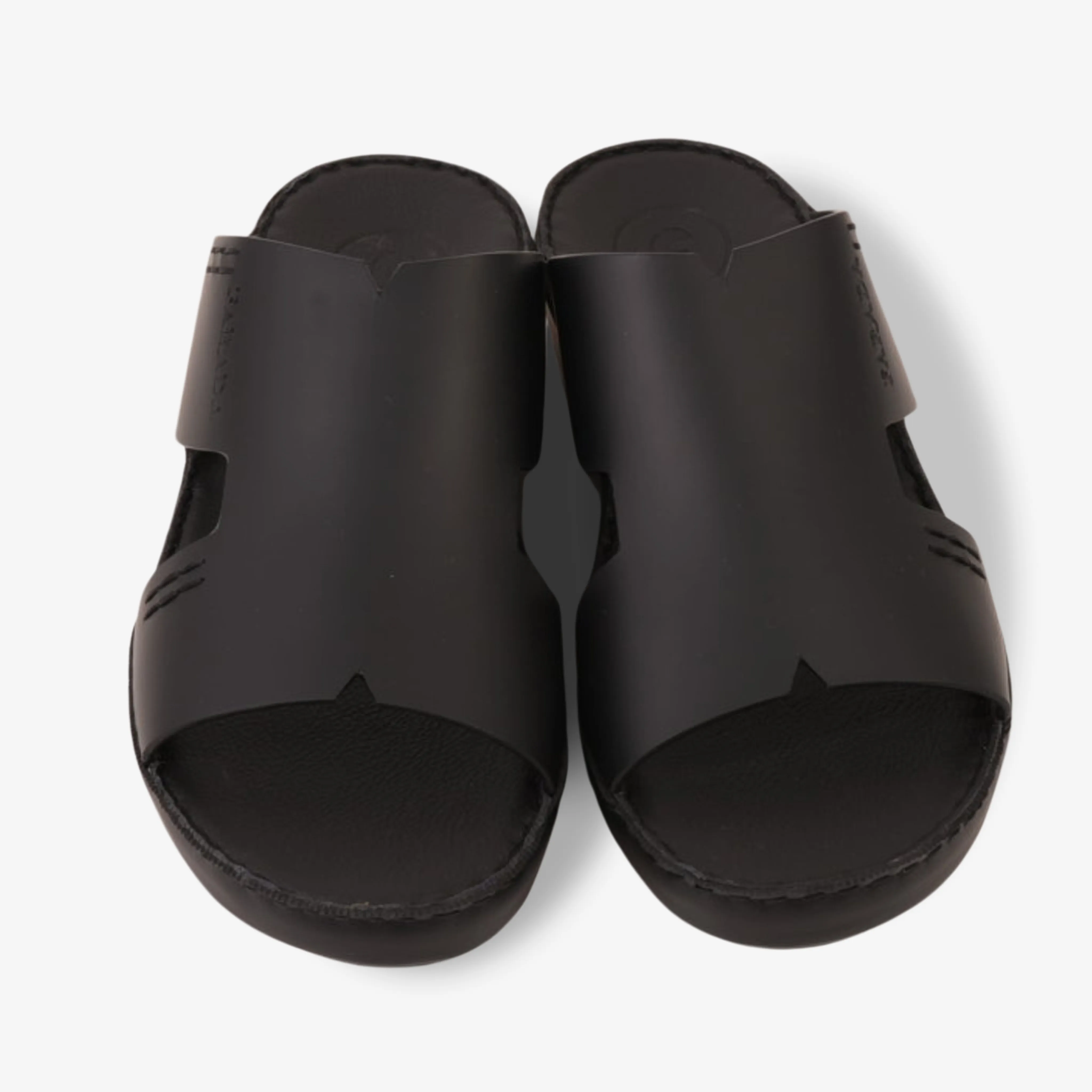 FARADA CLASSIC MENS LEATHER SANDALS BLACK