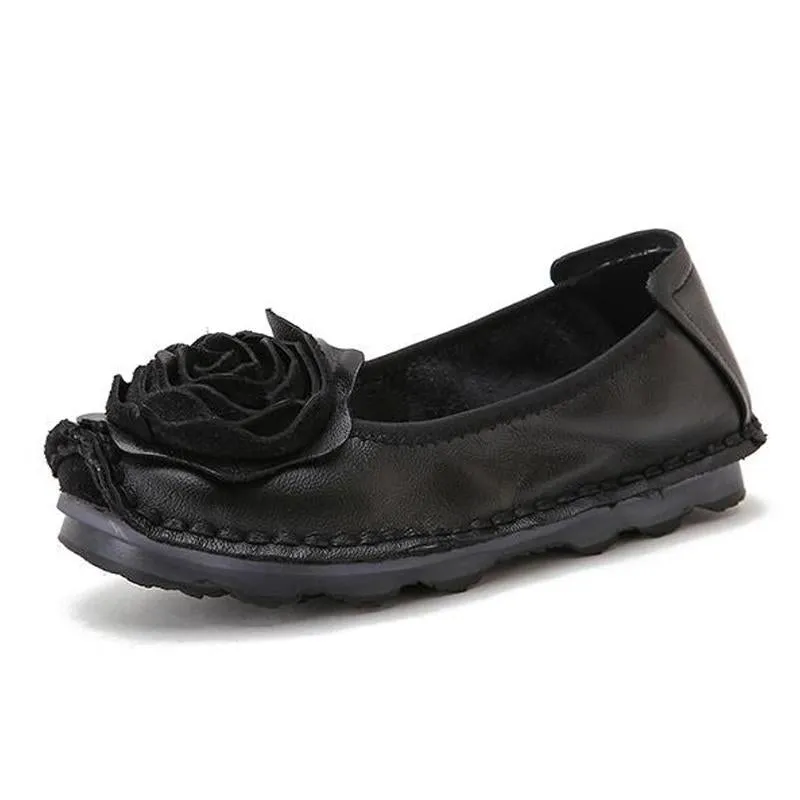 Fashion Big Flower Loafers Comfortable Women Shoes