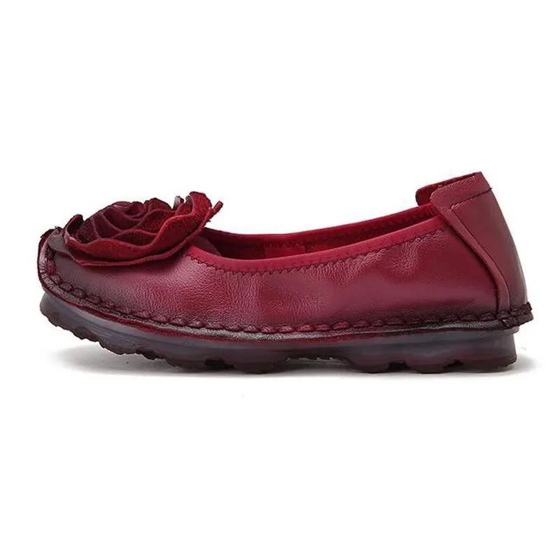 Fashion Big Flower Loafers Comfortable Women Shoes