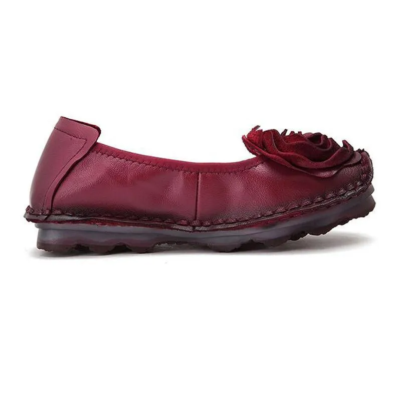 Fashion Big Flower Loafers Comfortable Women Shoes