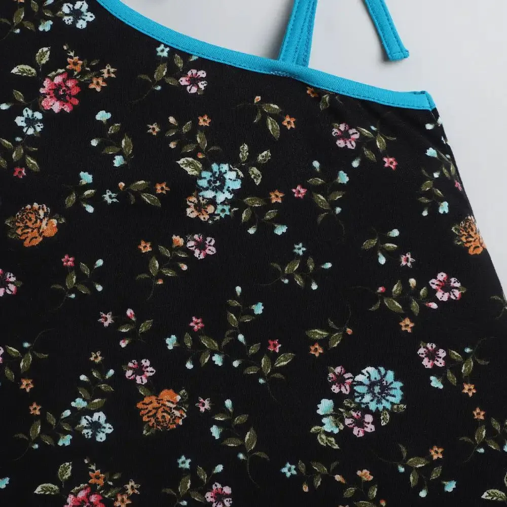 Floral Print Single Open Strap Set