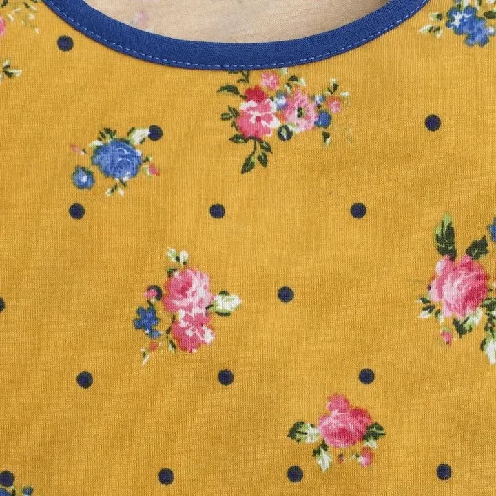 Floral Sleeves Frill Set