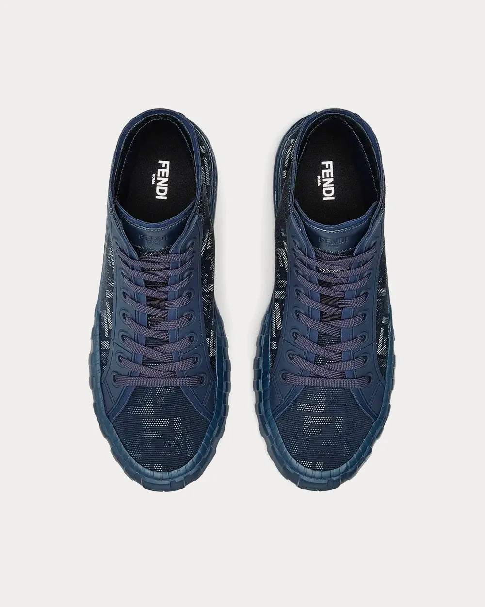 Force Fabric Blue High Top Sneakers