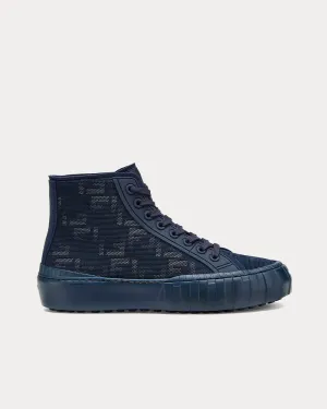 Force Fabric Blue High Top Sneakers