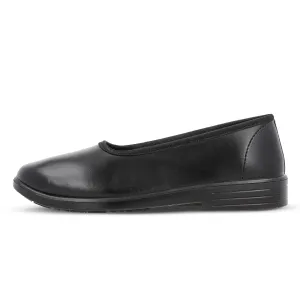 Girls Slip-On school Shoe - WV551 Black