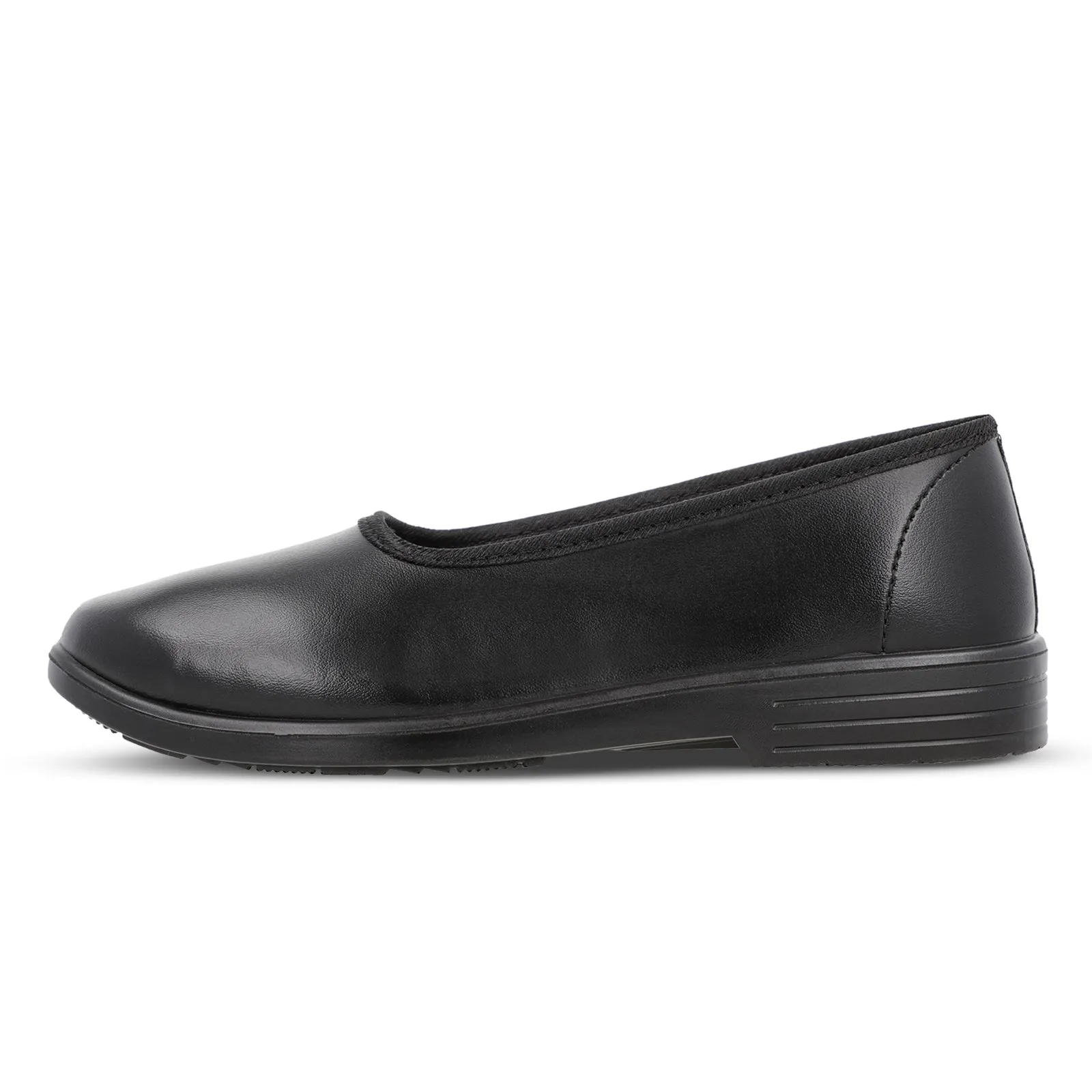 Girls Slip-On school Shoe - WV551 Black