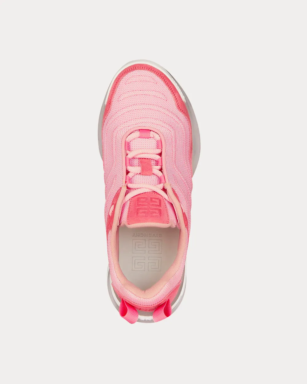 GIV 1 Light Technical Canvas & Suede Bubble Gum Pink Low Top Sneakers