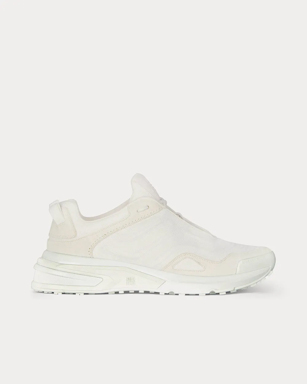 GIV 1 Light Technical Canvas & Suede White Low Top Sneakers