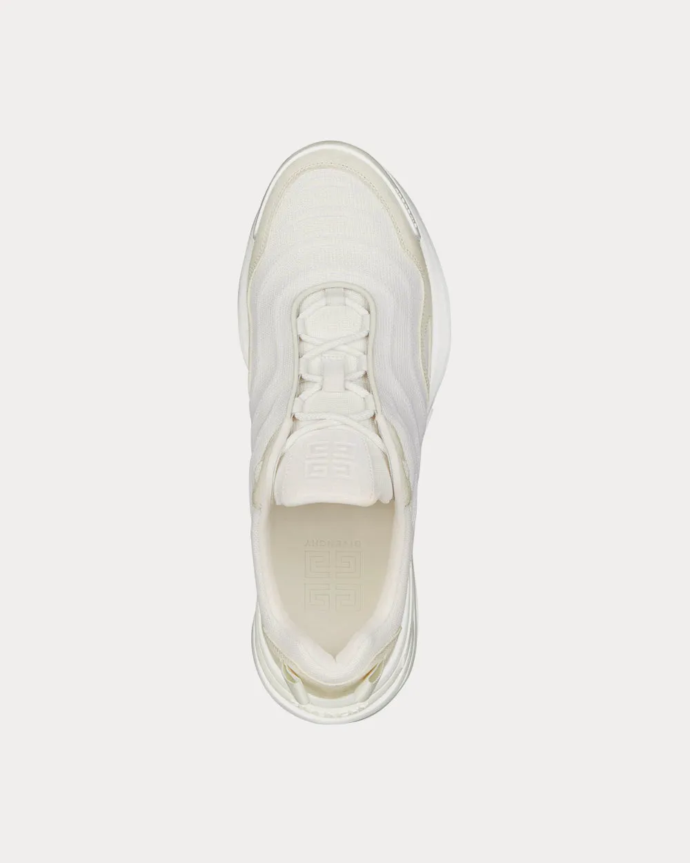 GIV 1 Light Technical Canvas & Suede White Low Top Sneakers