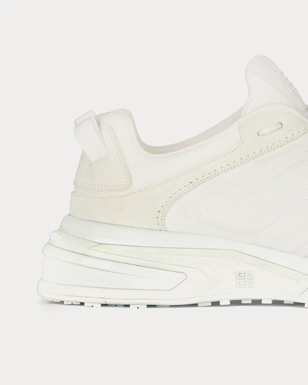 GIV 1 Light Technical Canvas & Suede White Low Top Sneakers