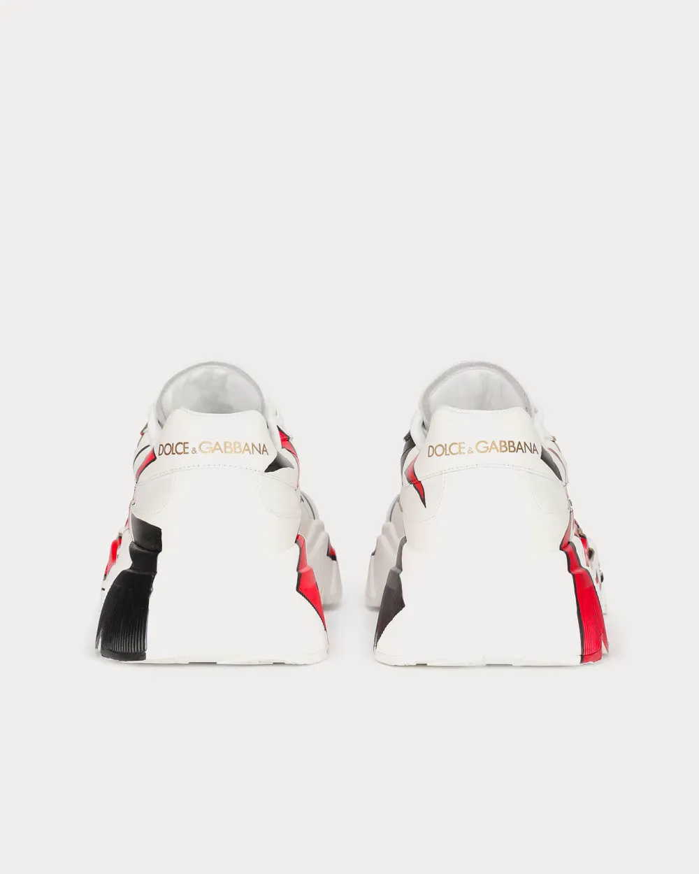 Hand-painted Calfskin Nappa Daymaster White Low Top Sneakers