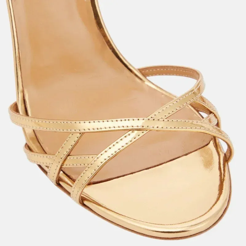 Hollow Out Gold Shoes