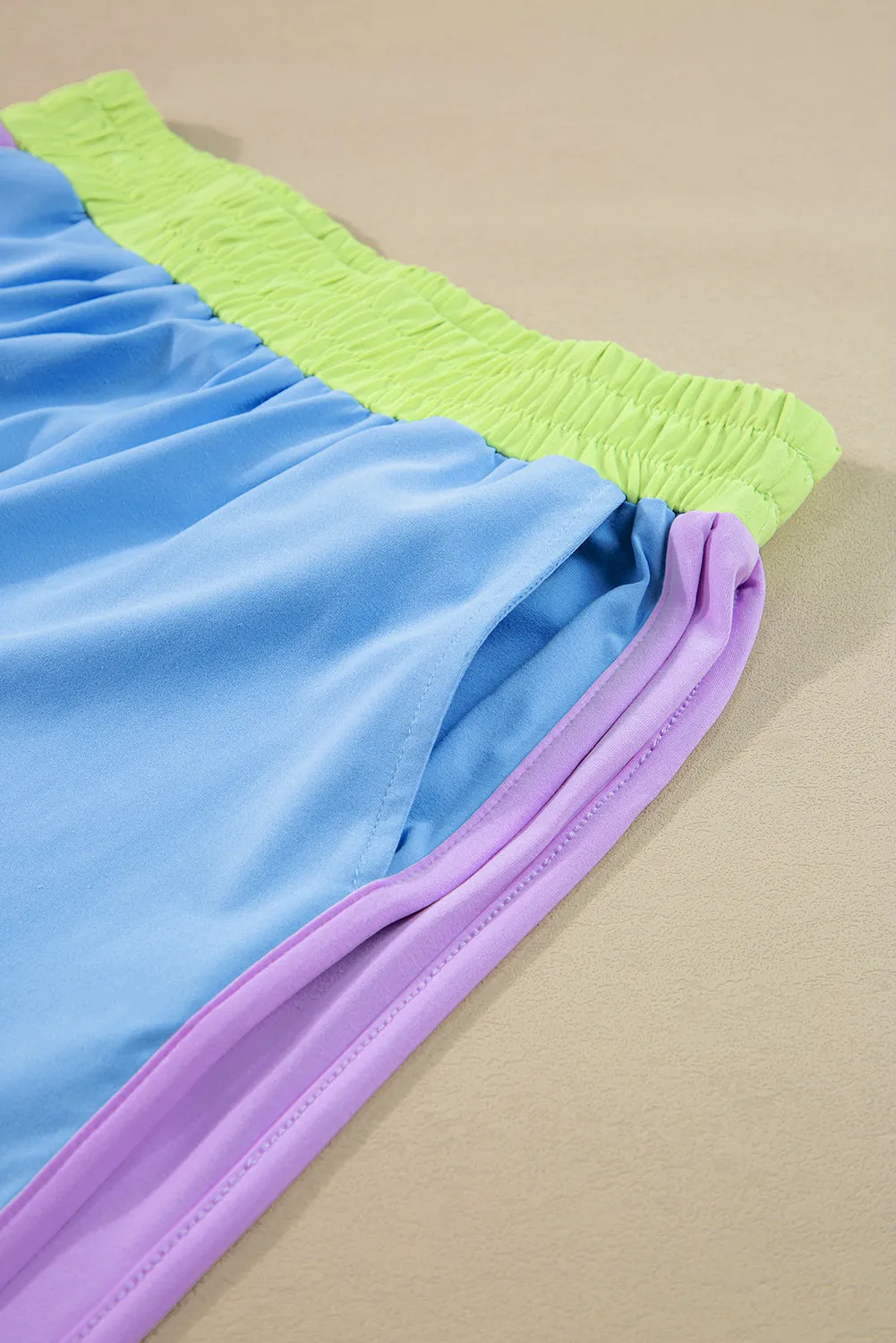Hot Pink Colorblock Tee and Wide Leg Pants Set