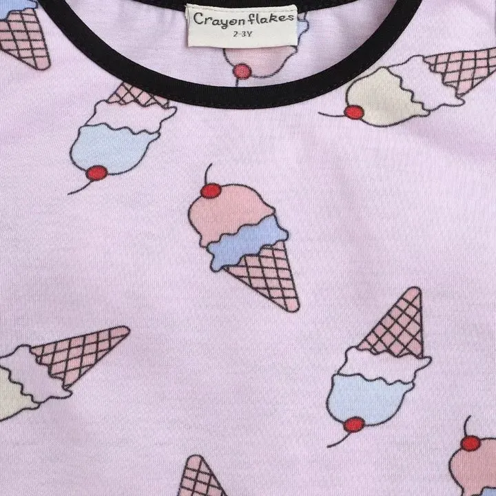 Icecream Printed Sleeveless Set