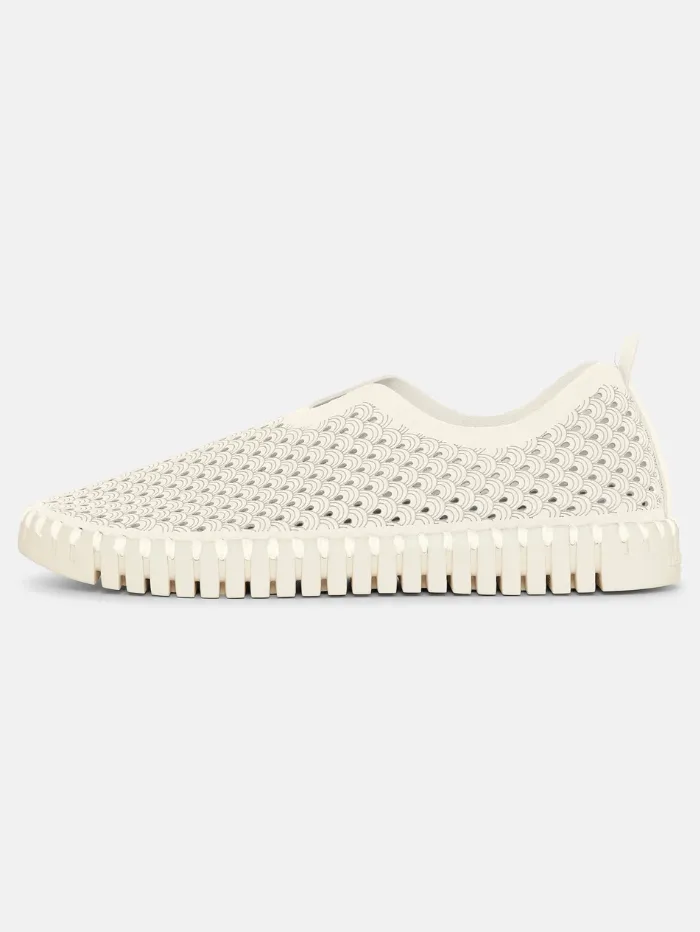 Ilse Jacobsen Women's Tulip Ballerina Slip On Shoes TULIP 3275 Col 121 Milk Creme