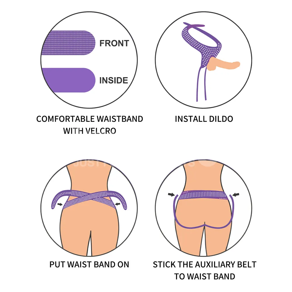 Ingen Easy Strap-On Harness - Purple with Studs