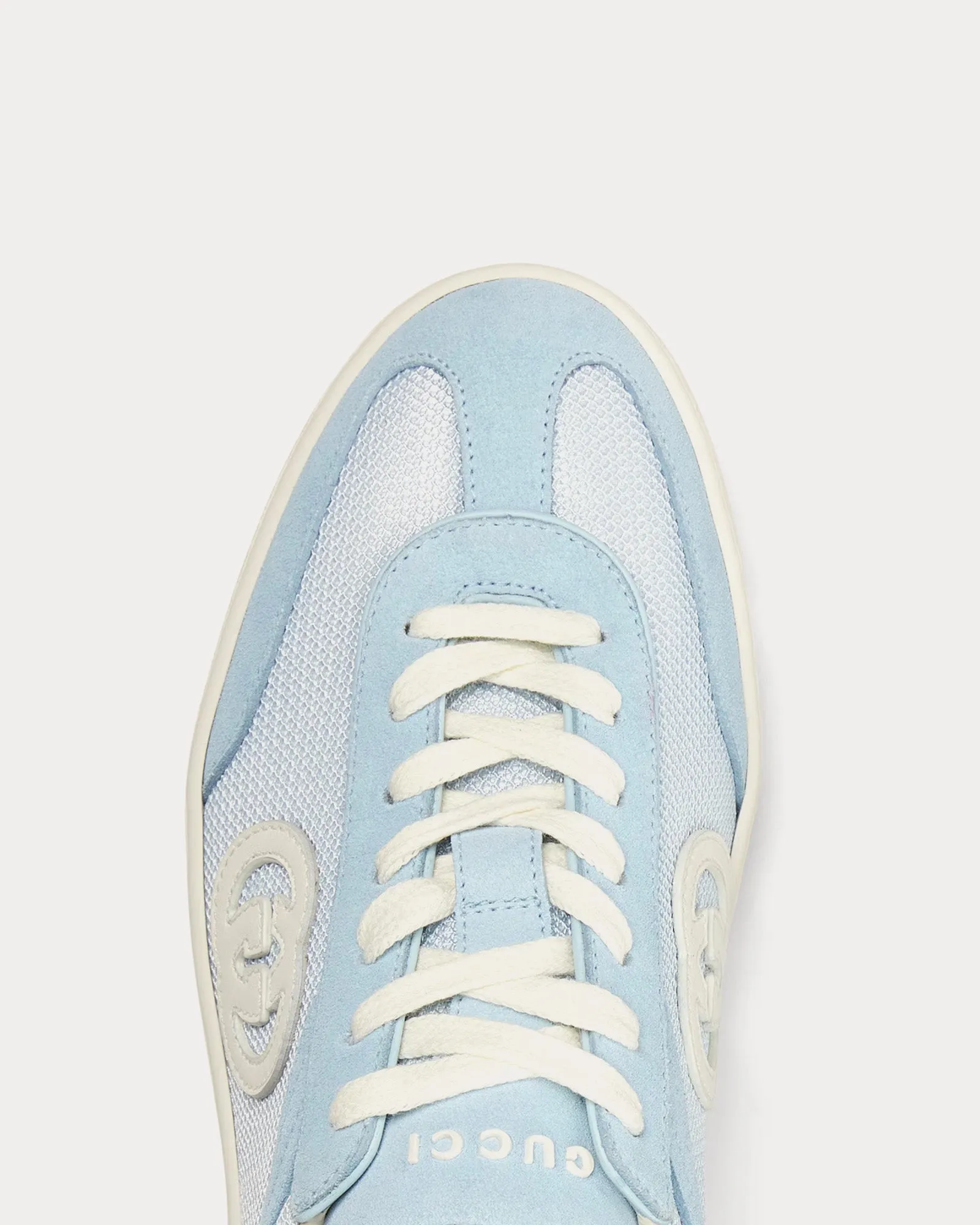 Interlocking G Suede Light Blue Low Top Sneakers