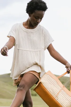 Irie Ribbed Peplum Top - FINAL SALE
