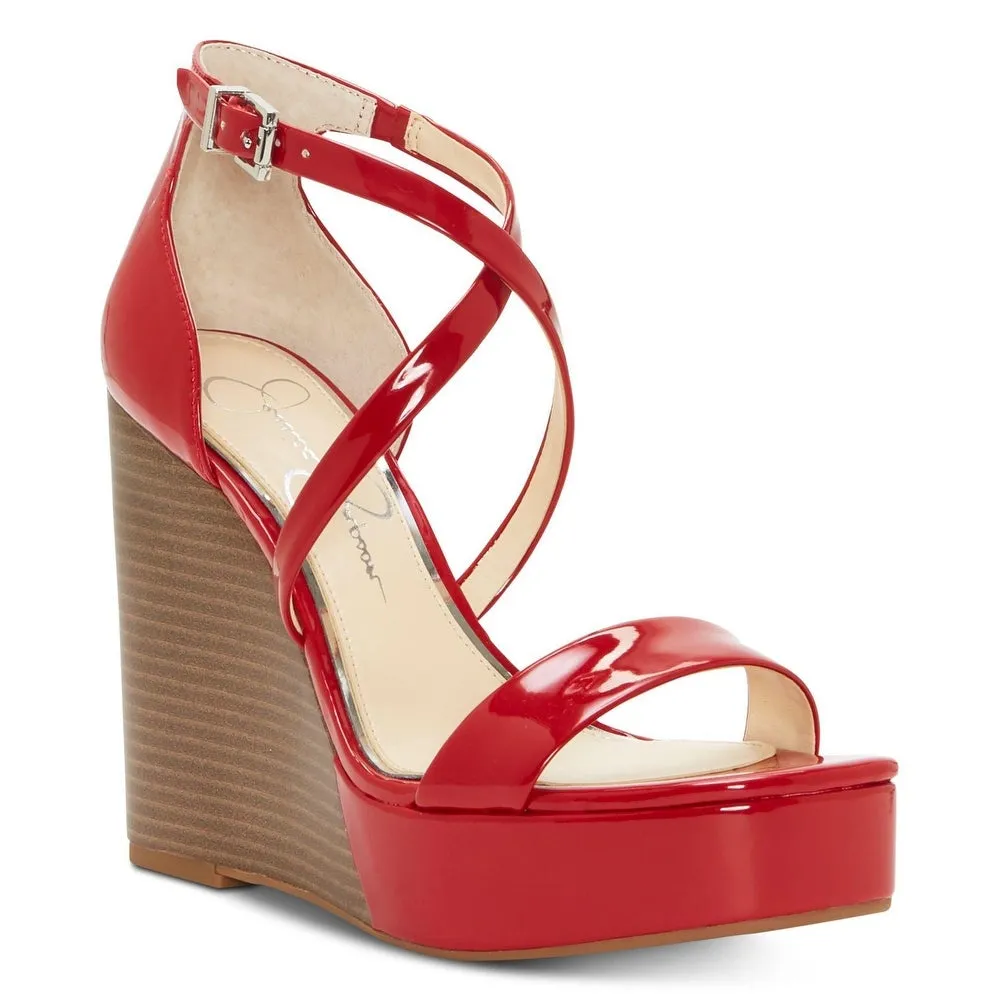 Jessica Simpson Womens Samira2 Open Toe Ankle Strap Sandals