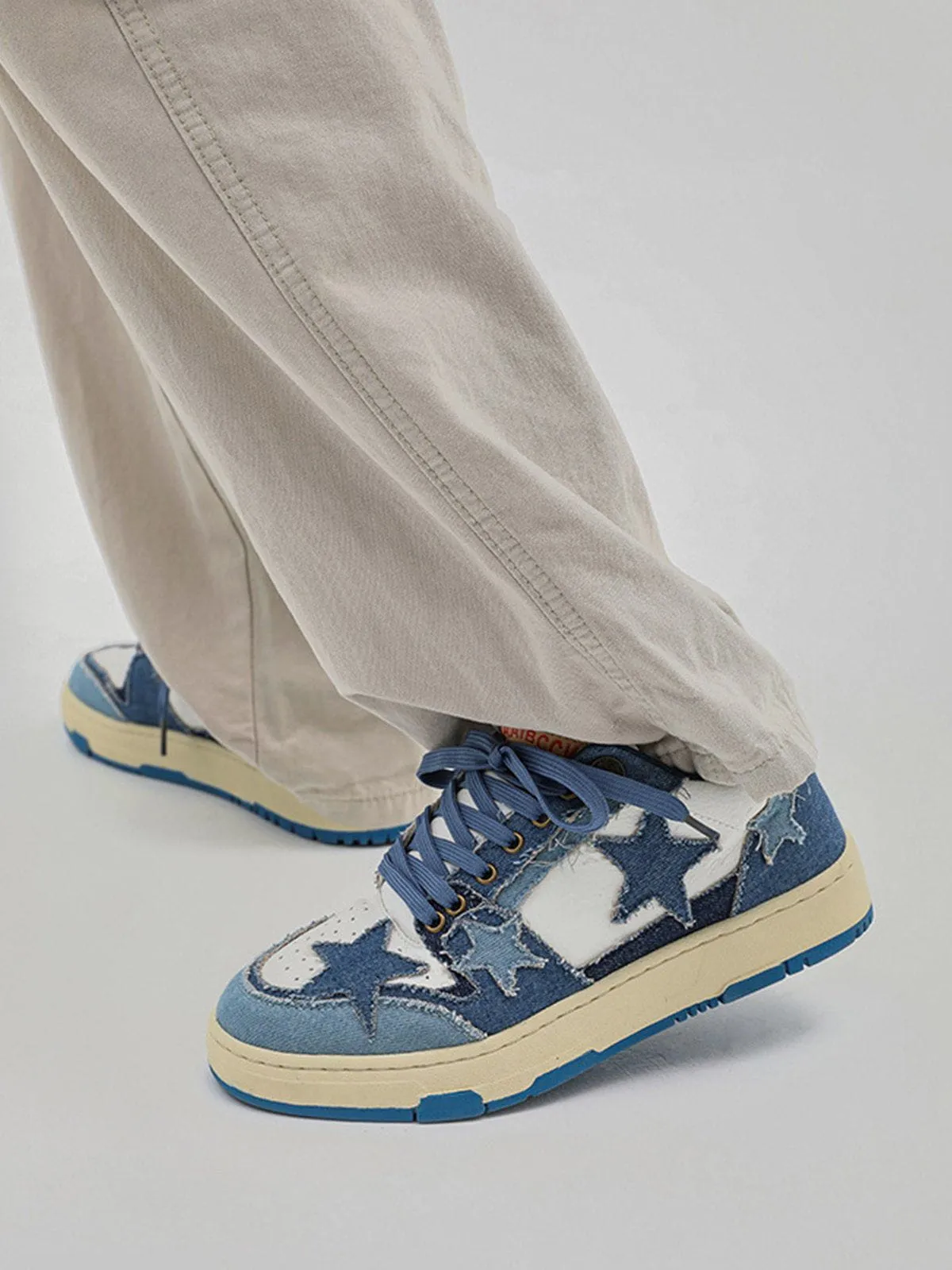 Kicksteria - Stars Casual All-Match Denim Skate Shoes