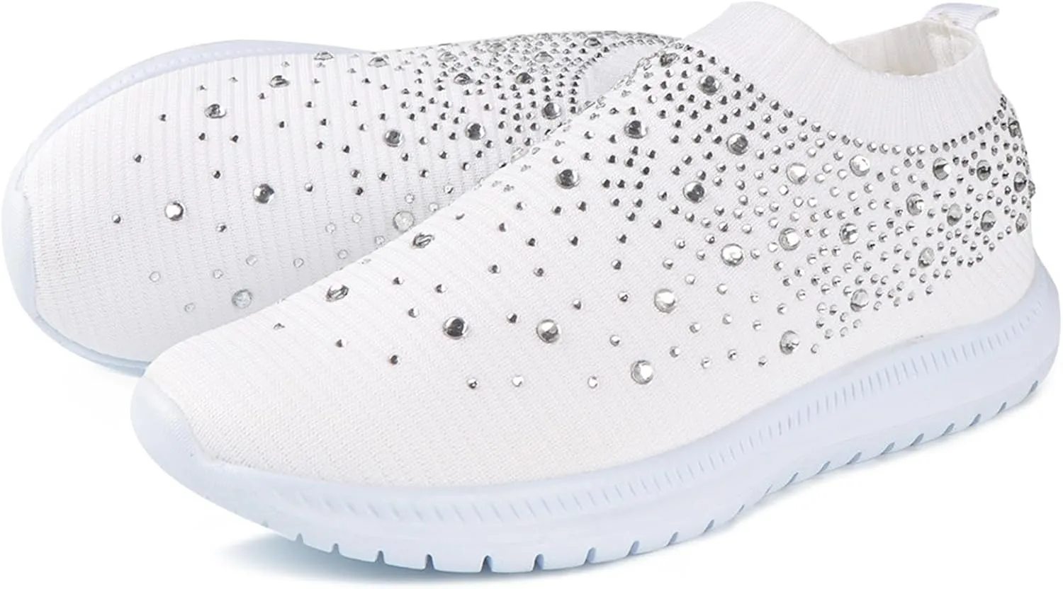 Lausiuoe Running Shoes For Women Arch Support Athletic Walking Shoes Slip On Casual Comfortable Tennis Fashion Sneakers