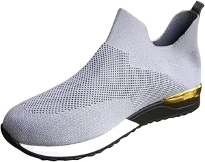 Lausiuoe Sneakers For Women Walking Shoes Comfortable Tennis Shoes Breathable Casual Gym Workout Restaurant Work Shoes