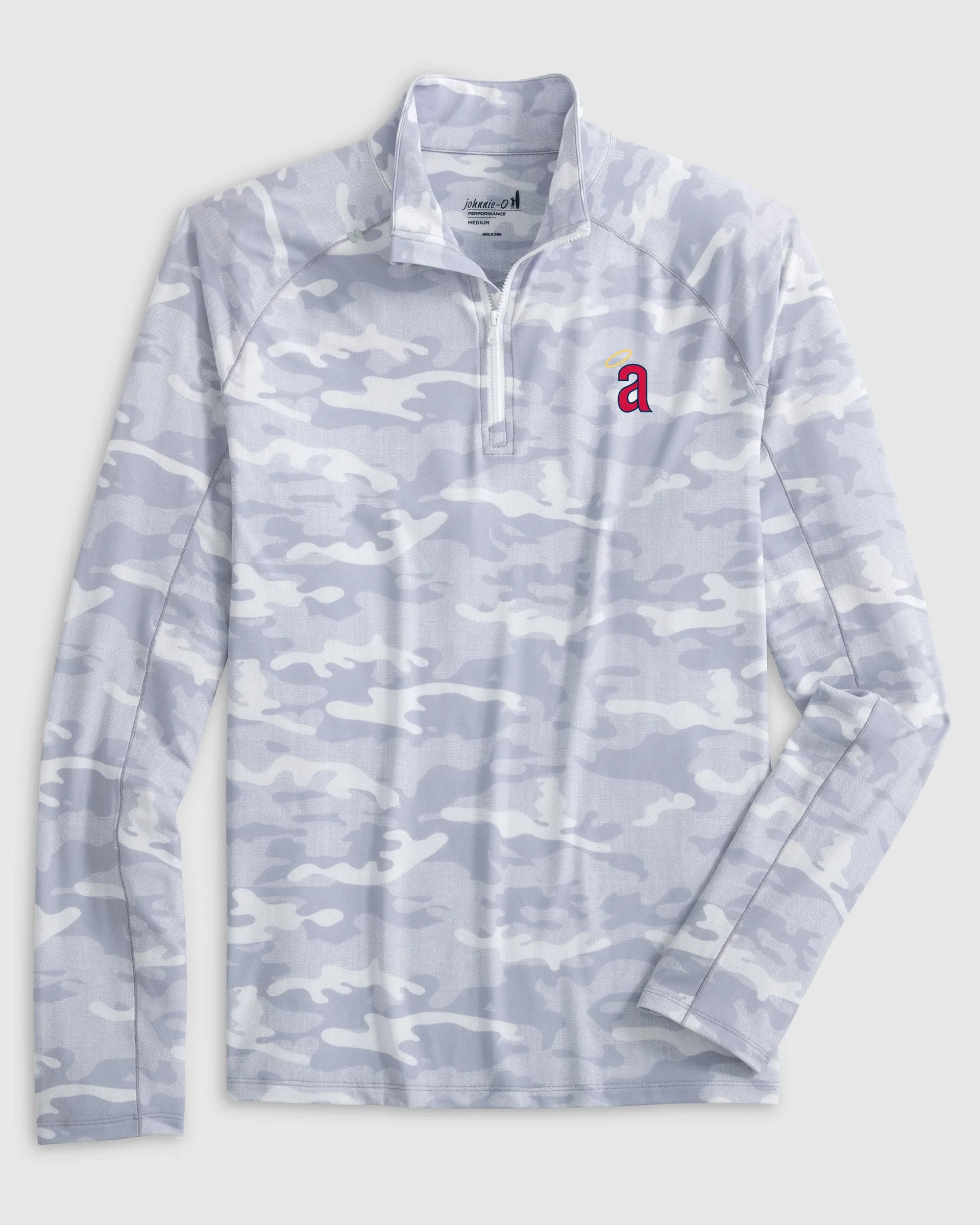 Los Angeles Angelse Patton Performance Camo 1/4 Zip - Cooperstown Logo