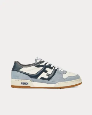 Match Suede Light Blue / White Low Top Sneakers