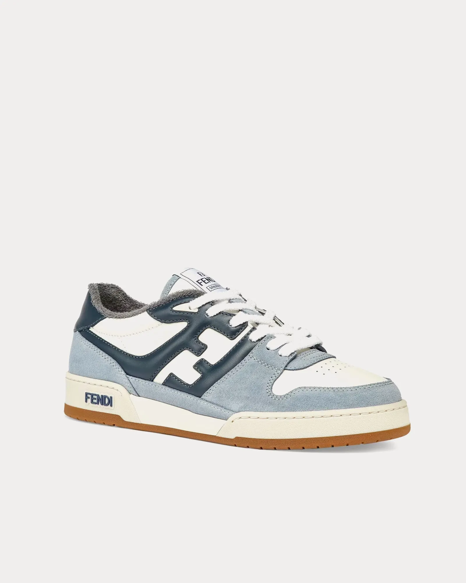 Match Suede Light Blue / White Low Top Sneakers