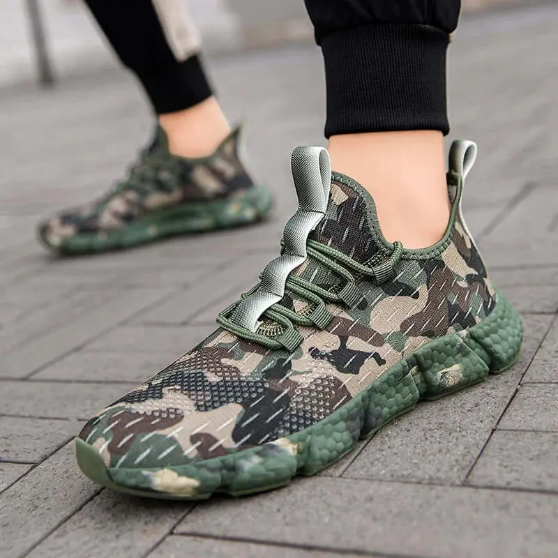 Men's Camo Breathable Mesh Athletic Sneakers
