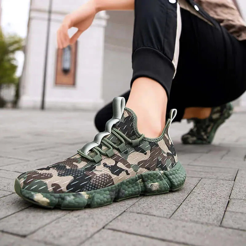 Men's Camo Breathable Mesh Athletic Sneakers