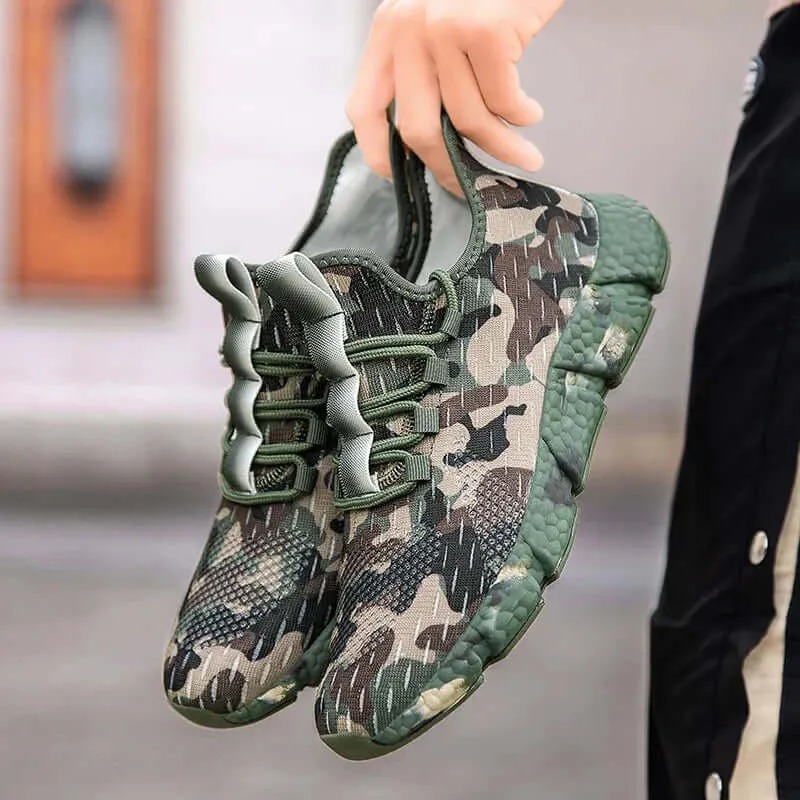 Men's Camo Breathable Mesh Athletic Sneakers