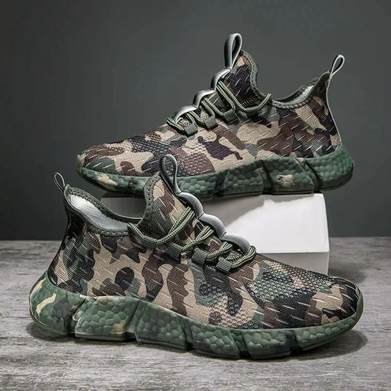 Men's Camo Breathable Mesh Athletic Sneakers