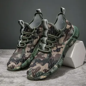 Men's Camo Breathable Mesh Athletic Sneakers