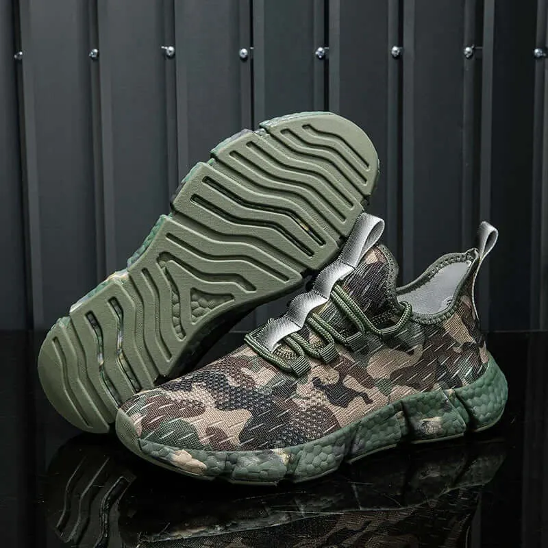 Men's Camo Breathable Mesh Athletic Sneakers