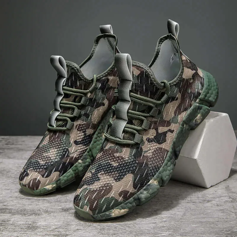Men's Camo Breathable Mesh Athletic Sneakers