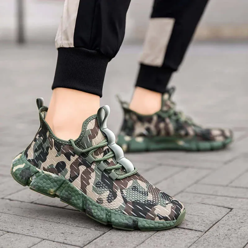 Men's Camo Breathable Mesh Athletic Sneakers