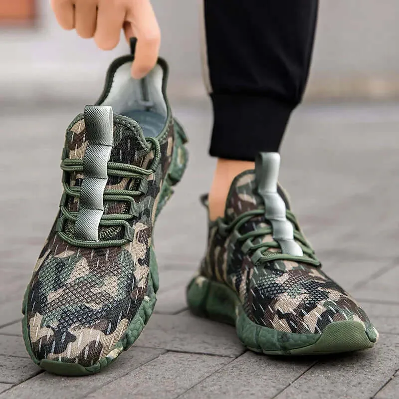 Men's Camo Breathable Mesh Athletic Sneakers